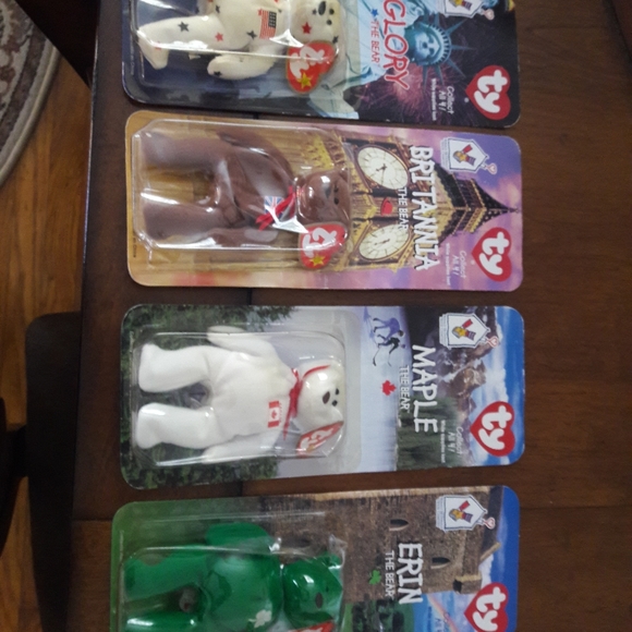 4 PC PEXTREMELY RARE BRITANIA GLORY Donalds 1999 error TY Beanie Babies Vintage - Picture 13 of 14